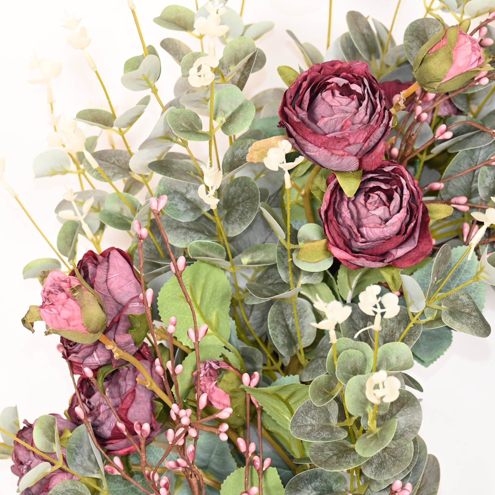 26'' W Artificial Wreath , Burgundy