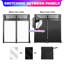 40 po x 20 po - table de cabine de façade avec éclairage noir et blanc Scrims