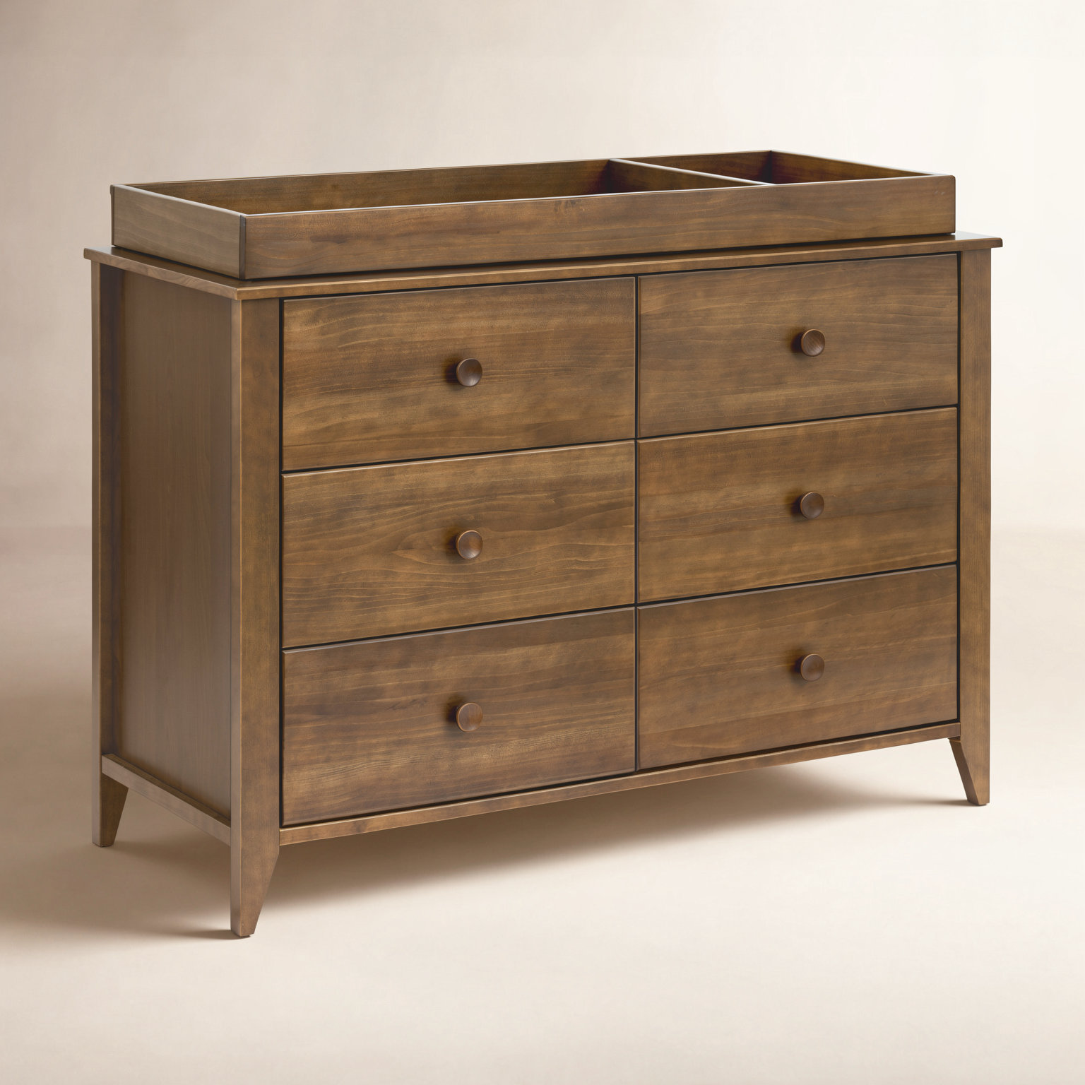 Sprout 6-Drawer Double Dresser, Natural Walnut