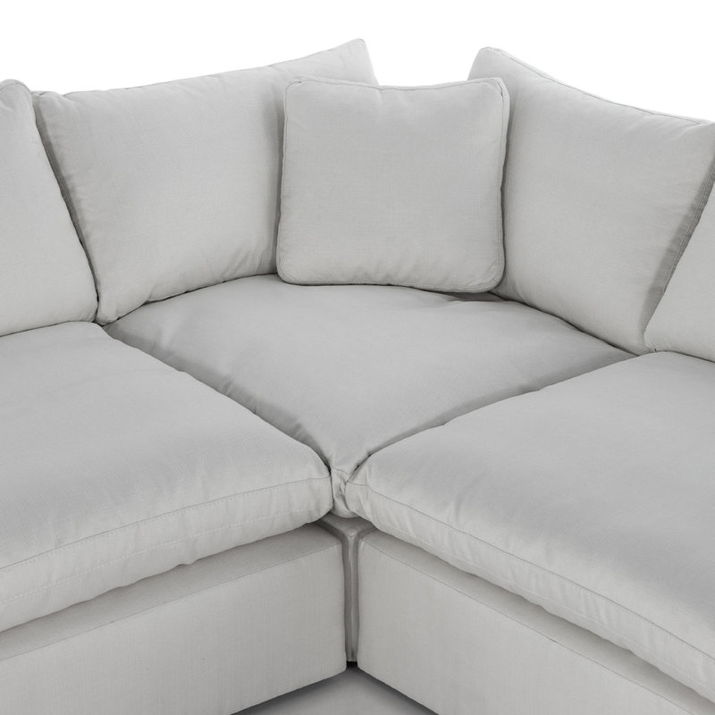 Canapé modulaire Cemlyn, Polyester ivoire Anders