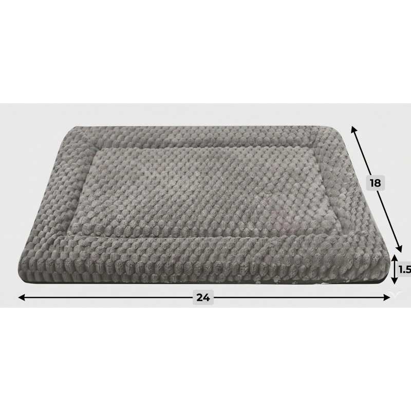 Tapis pour chien et cage pour chien, fabrication douce, durable, lavable à la machine, coussin antidérapant pour canines et félins, conception à deux côtés