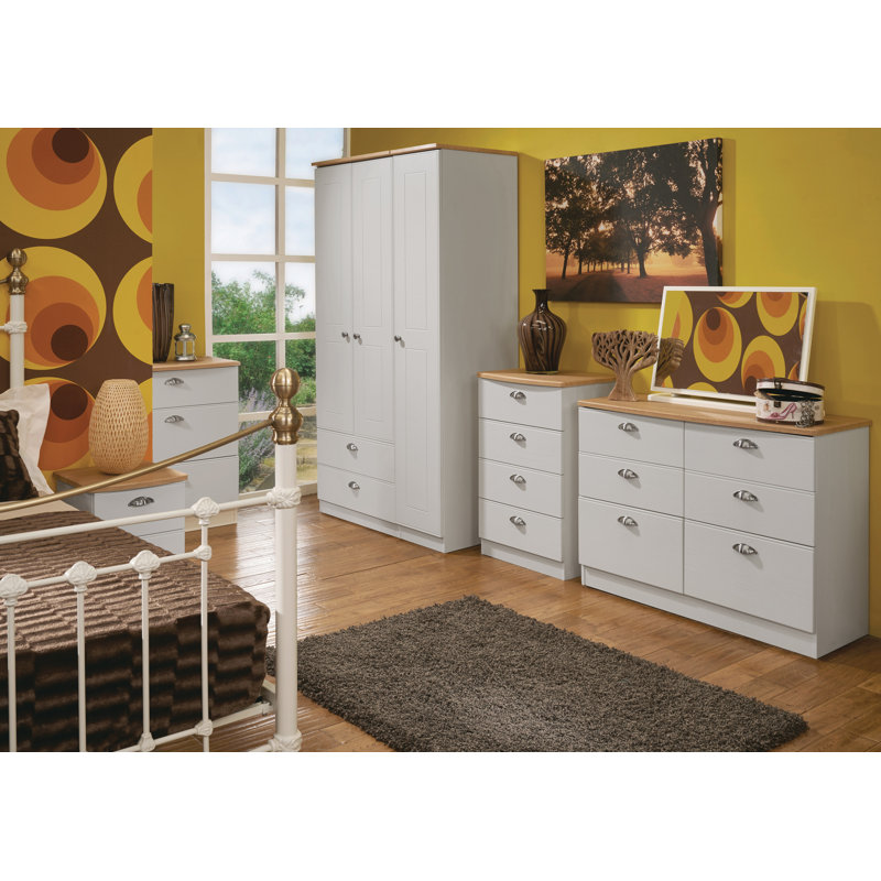 Fully Assembled McVille Dressing Table Set, Grey Matt