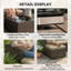 Mobilier de patio en osier avec coussins rembourrés, ensembles de canapé d'angle, kaki-776237639