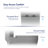 Reno 1.1/1.6 GPF Dual Flush Elongated Bowl Modern One-Piece Toilet in Glacier Gray (Seat Included)-94481061