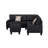 6-Piece Upholstered Sectional ,Black