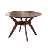 Lochy 46.7" Round Solid Wood Dining Table