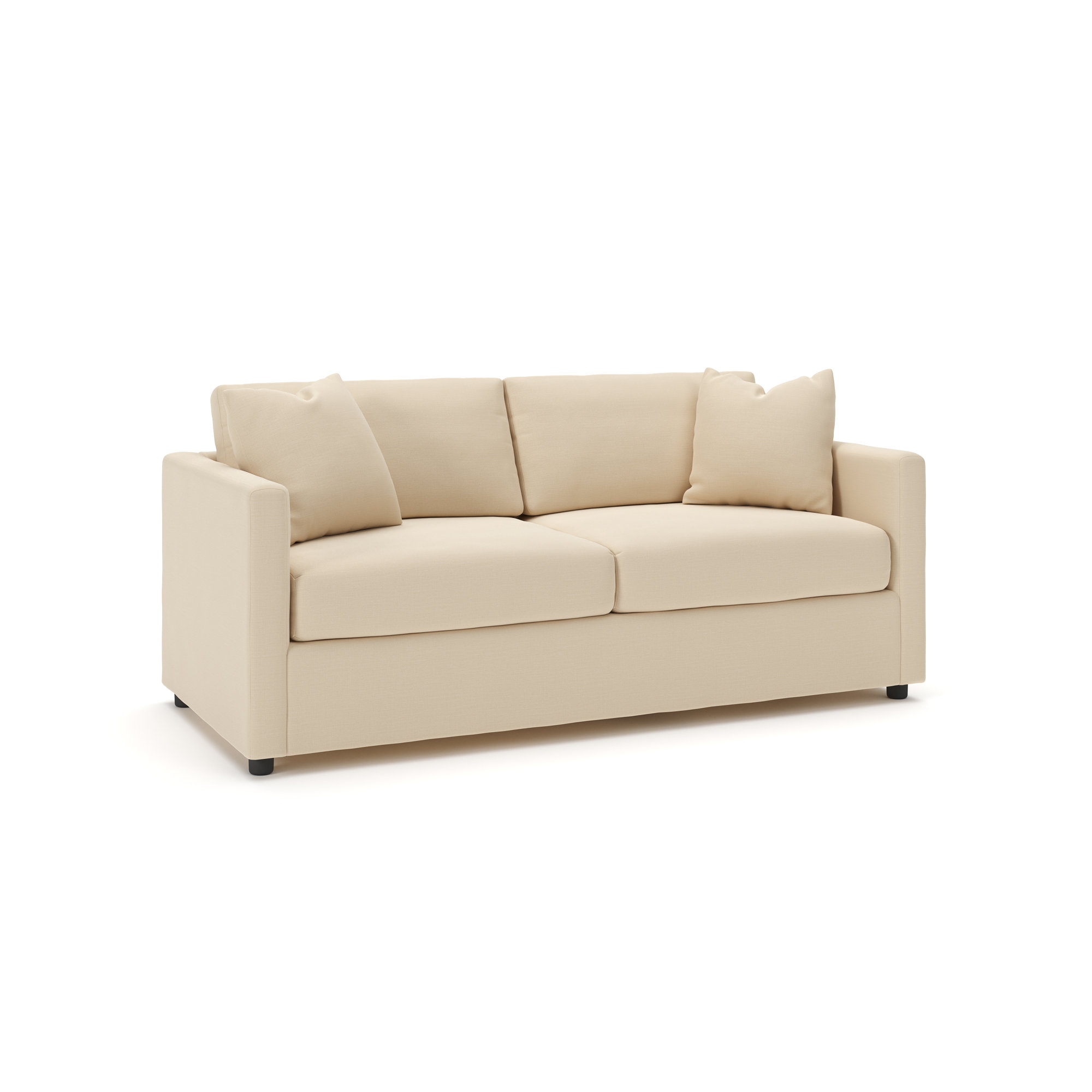Godwin 75'' Upholstered Sleeper Sofa, Canvas Flax Sunbrella® Canvas
