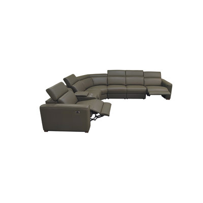 Canapé modulaire inclinable en cuir Binsbar