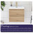 Aikin 24'' Single Sink Wall Mounted Bathroom Vanity with Cultured Marble Top-229640379