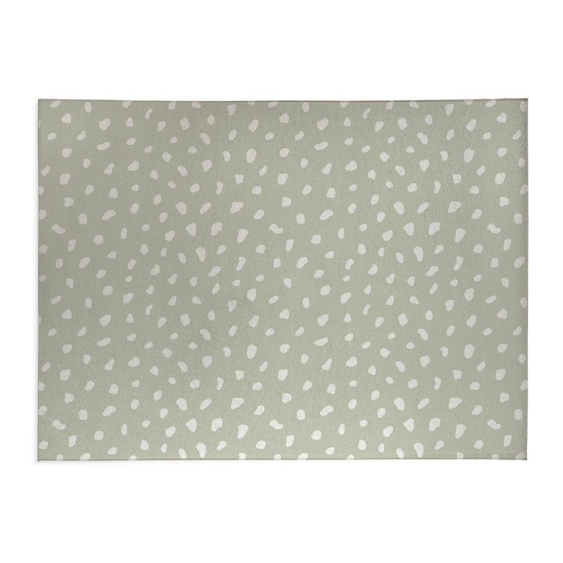 Tapis de cuisine antidérapant Paint Drop, Vert clair, Rectangulaire 3 pi x 5 pi