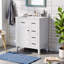 Ensemble de meuble-lavabo moderne 30 po avec lavabo, meuble autoportant blanc avec tiroirs et structure en bois massif, lavabo encastré / encastré en céramique pour rénovation de salle de bain-497103060