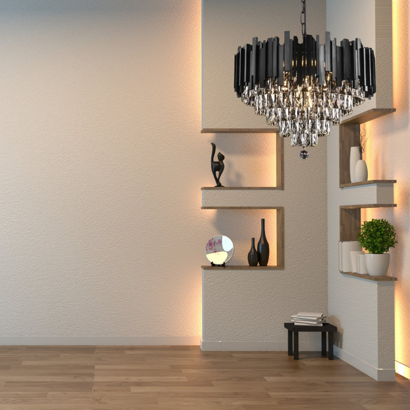Lustre à 10 lumières avec cristal Osose