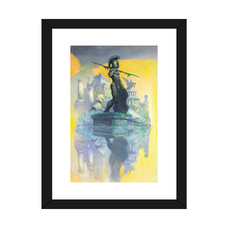 « Atlantis » par Frank Frazer-impression, Papier encadré noir, Blanc, H 24 po x l 16 po x P 1 po