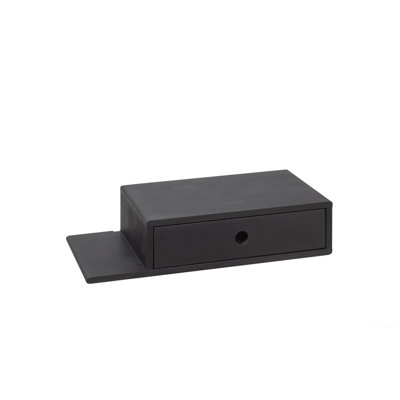 Nasair 1 - Black Solid Wood Nightstand with Drawer | Bedroom Scandinavian Furniture, Bedside Table by Latitude Run