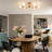 Theis 22in. 6 light Semi Flush Mount Sputnik Chandelier Modern Linear Kitchen Ceiling Mount Light-1800823247