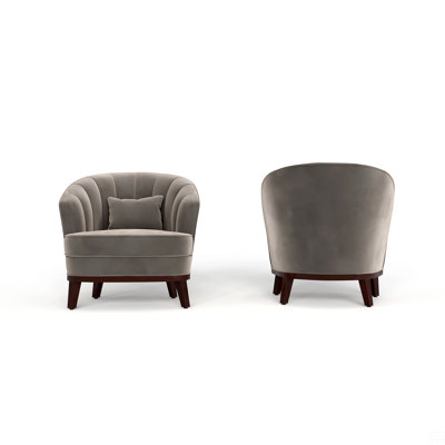 Upholstered Barrel Accent Chair