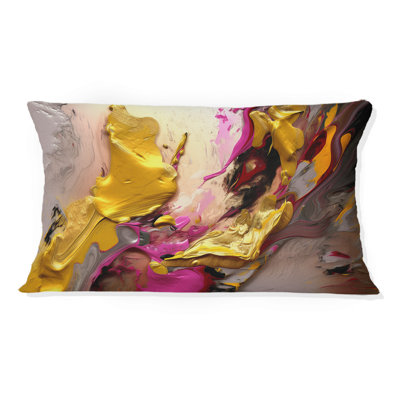Luscious Interlude Of Divine Secrets Abstract IV - Abstract Painting Printed Throw Pillow