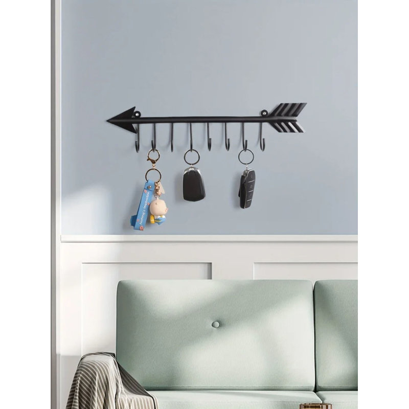 Modern Boho Wall Hook, Bow & Arrow Design, Coat & Key Storage