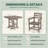 Space Saving Patio Dining Sets, Hdpe Rustic 3 Piece Set For Patio
