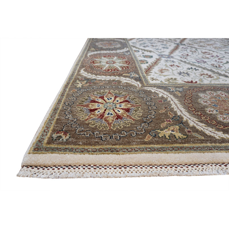 Suzani Hand Knotted Wool Area Rug, Rectangle 8' x 10'