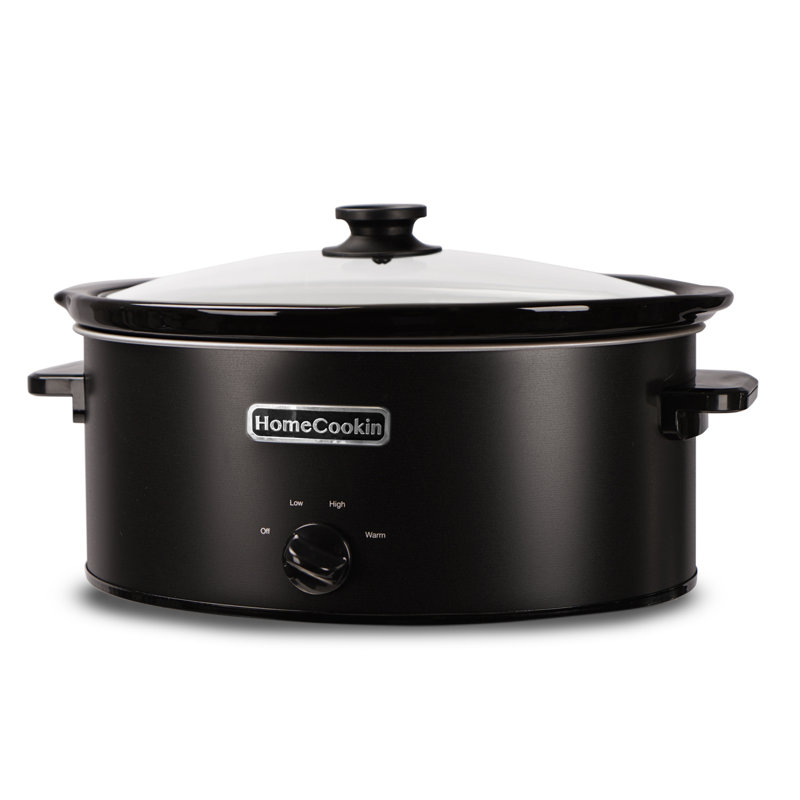 Mijoteuse ovale manuelle 7 pintes HomeCookin, Noir, 7 pte