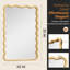 Grand miroir décoratif en bois Boho Wavy