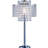 26" , 2-Tiered Table Lamp With Charging And USB Port, Silver