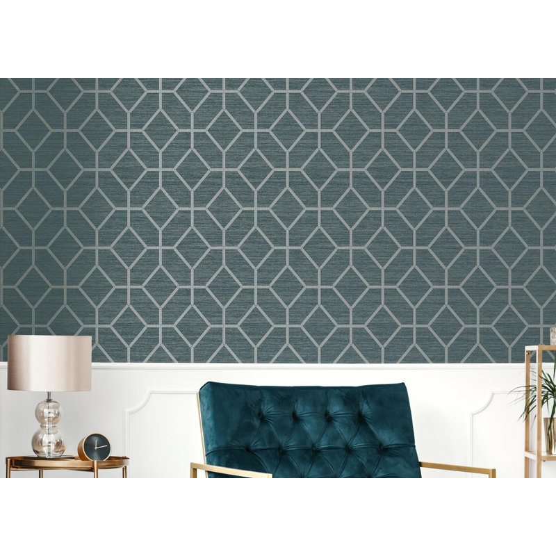 Adelindo Geometric Wallpaper, Teal