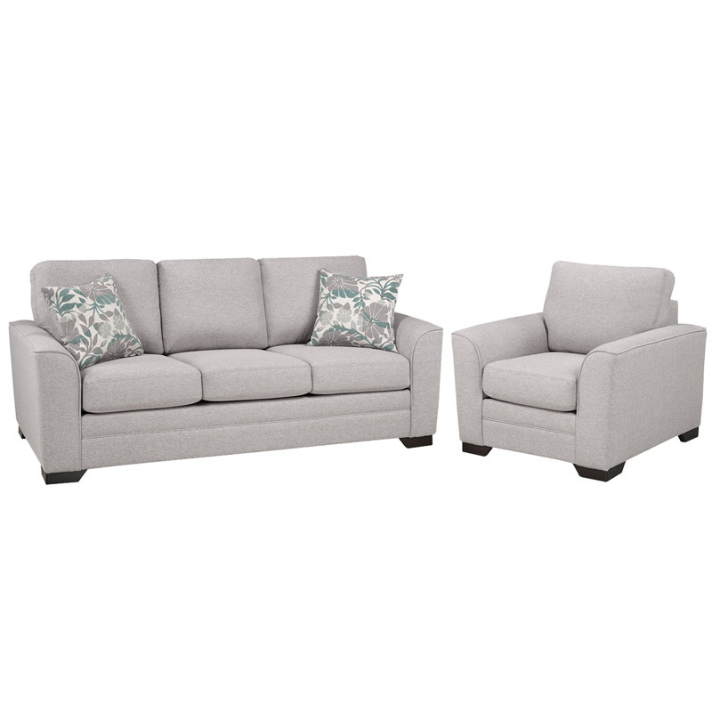 Ensemble de canapé et chaise Beauchamp, gris, Gris