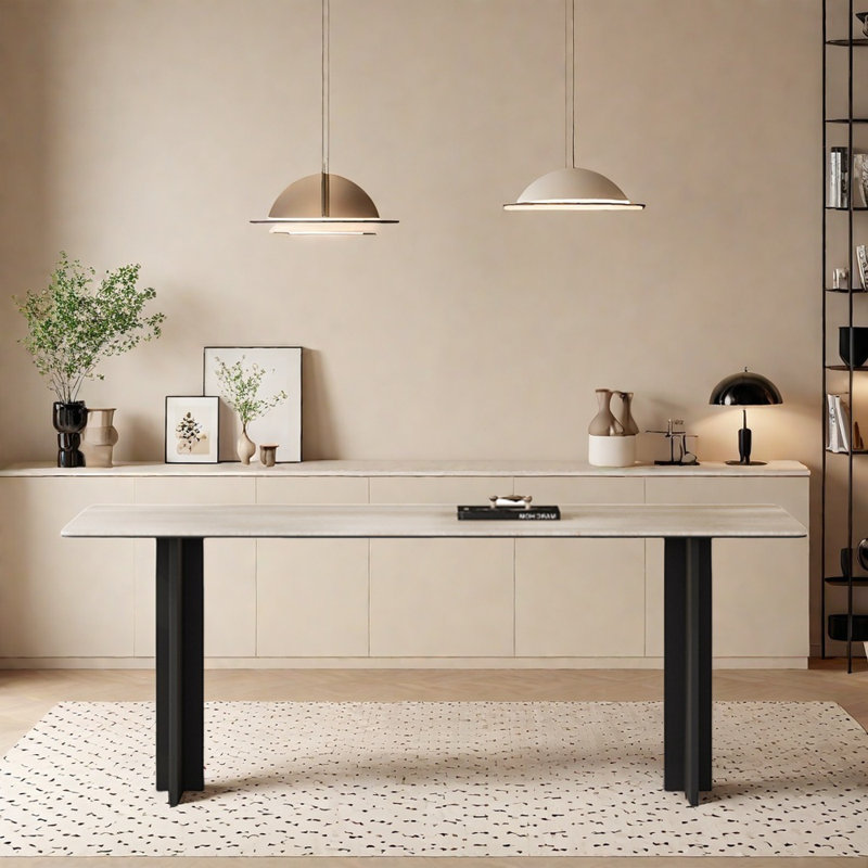 Table roche en pierre French Stlyle, H 29,52 po x L 78,74 po x l 35,43 po