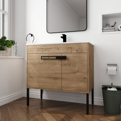 36'' Single Bathroom Vanity with Ceramic Top
