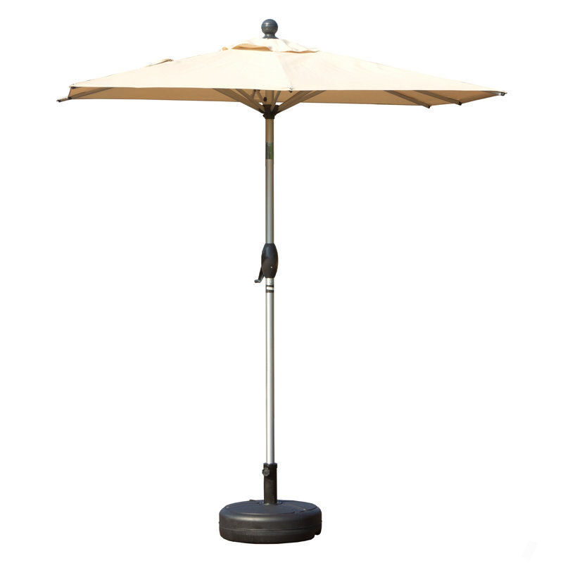 Parasol de patio rectangulaire avec fonction de levage et d'inclinaison à manivelle (base non incluse), Marine