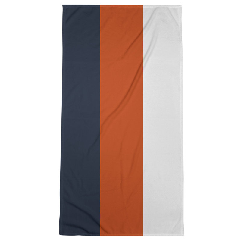 Microfiber Bath Towel, Tennessee Red FootballNavy Blue/Light Orange/White