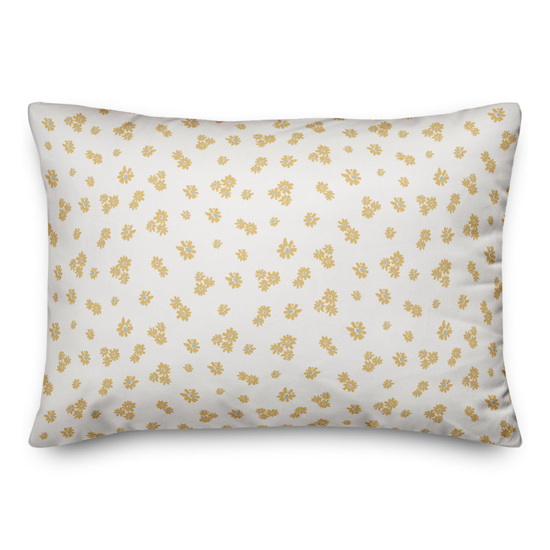 Coussin Floral, Jaune