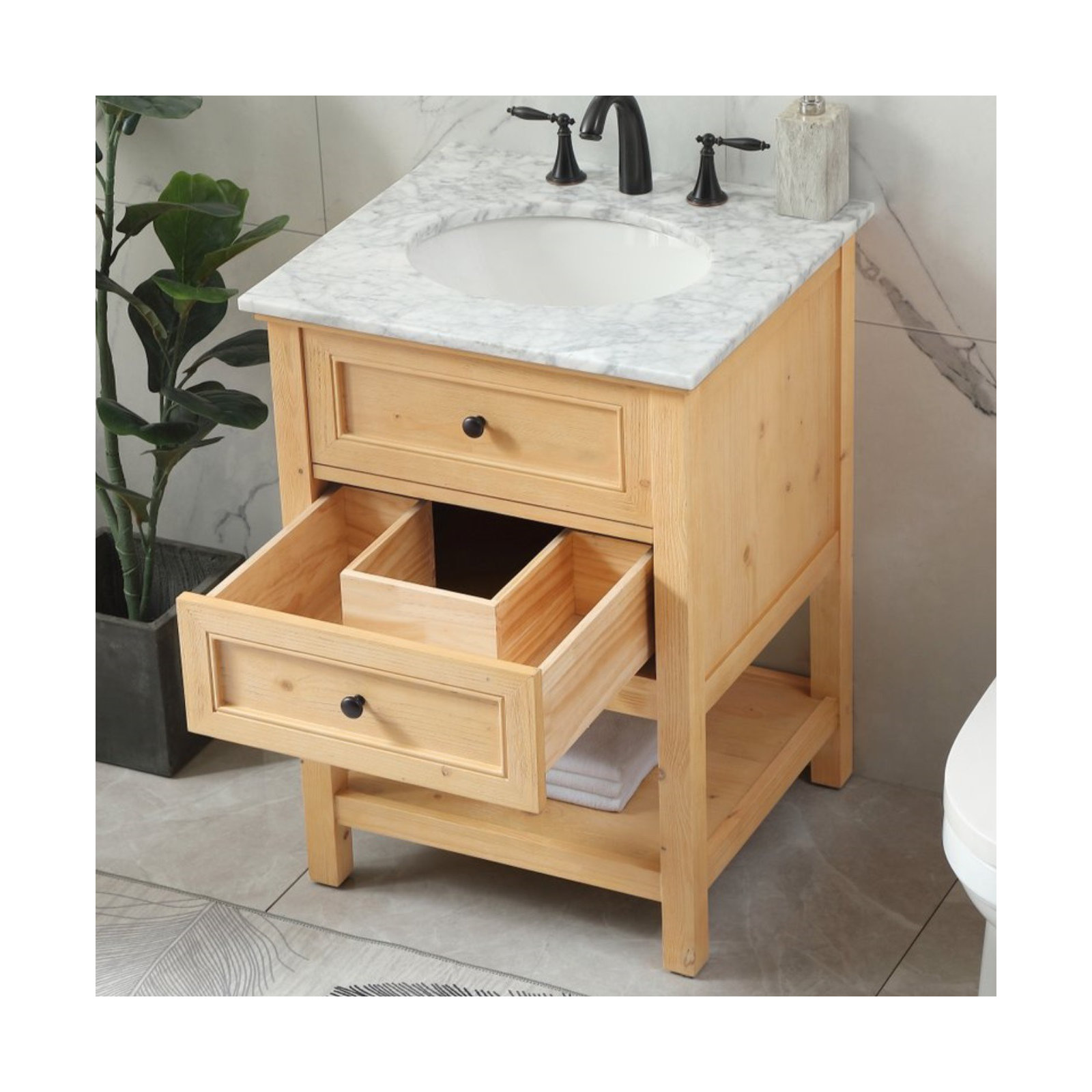 Bonsai 24'' Single Bathroom Vanity, Natural