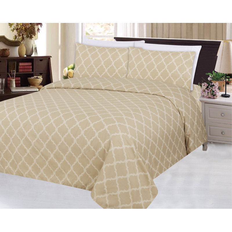 Ensemble de housse de couette, Housse de couette double + 2 taies d'oreiller stan