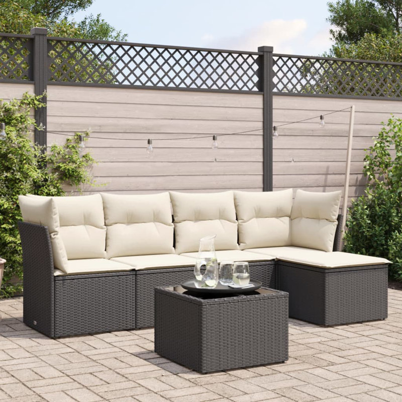 Ensemble de canapé de jardin Vidaxl - noir