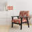 Tropical Whisper Tropical Pattern - Upholstered Coastal Arm Chair, Pink Accent Chair-1501630505