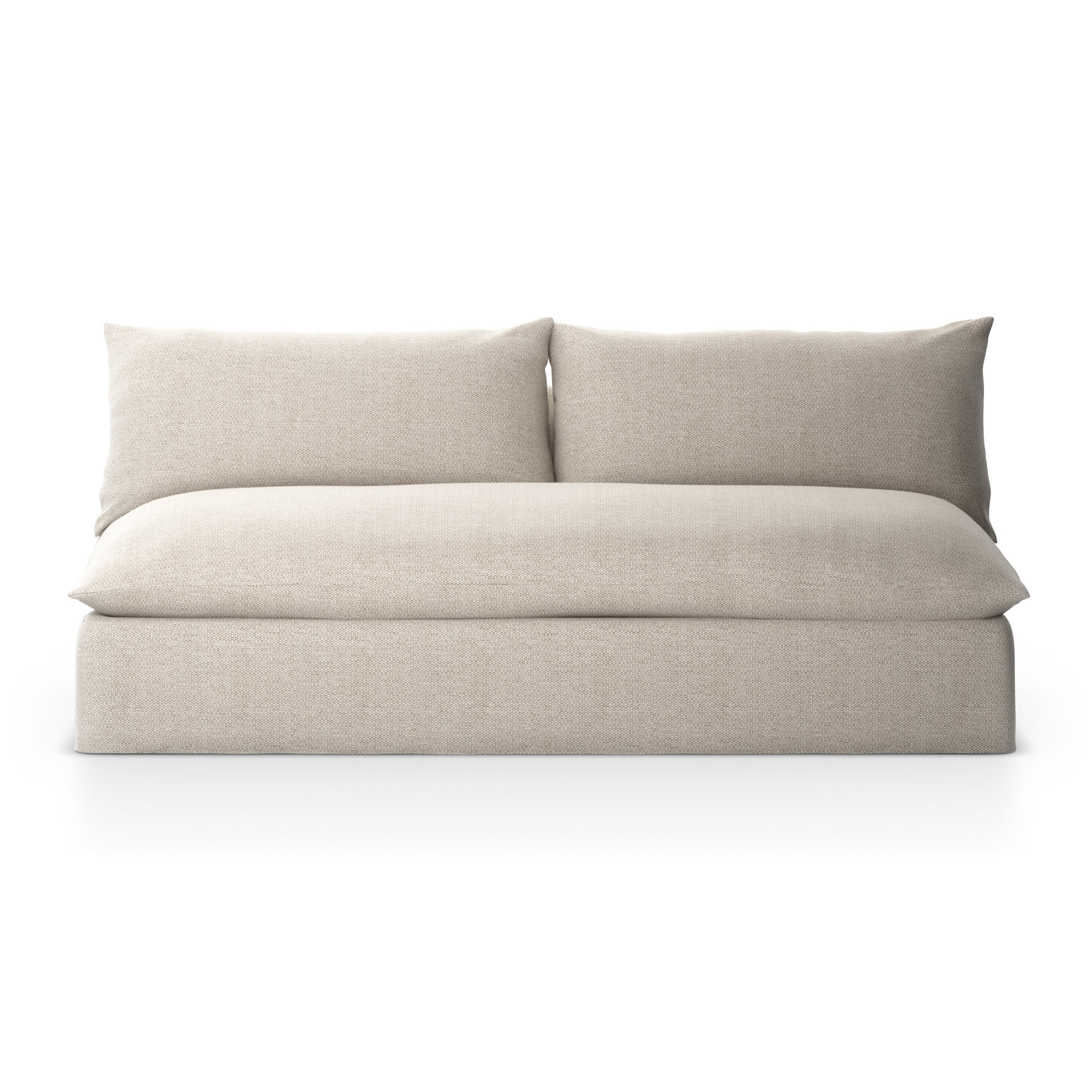 Jovian 72'' Wide Aluminum Loveseat with Cushions, Faye Sand