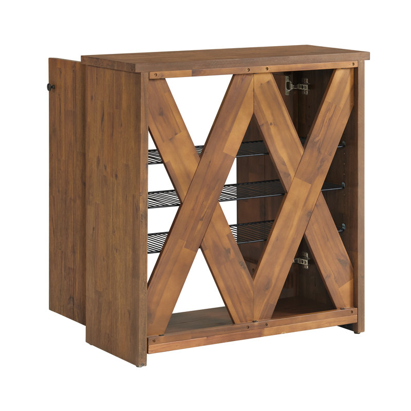 Armoire de rangement en bois massif avec rangement de 31 po Bethel