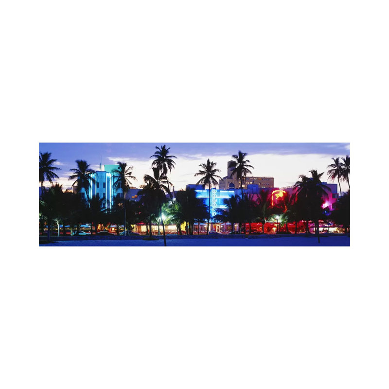 South Beach Miami Beach Florida USA - Wrapped Canvas Panoramic Print, 30.48 cm H x 91.44 cm W x 1.91 cm D