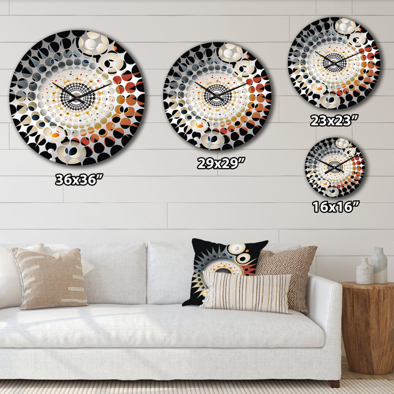 Chamya - Abstract Geometric Wall Clock, Extra Large