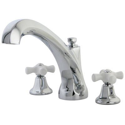Kingston Brass Metropolitan Two-Handle 3-Hole Deck Mount Roman Tub Faucet