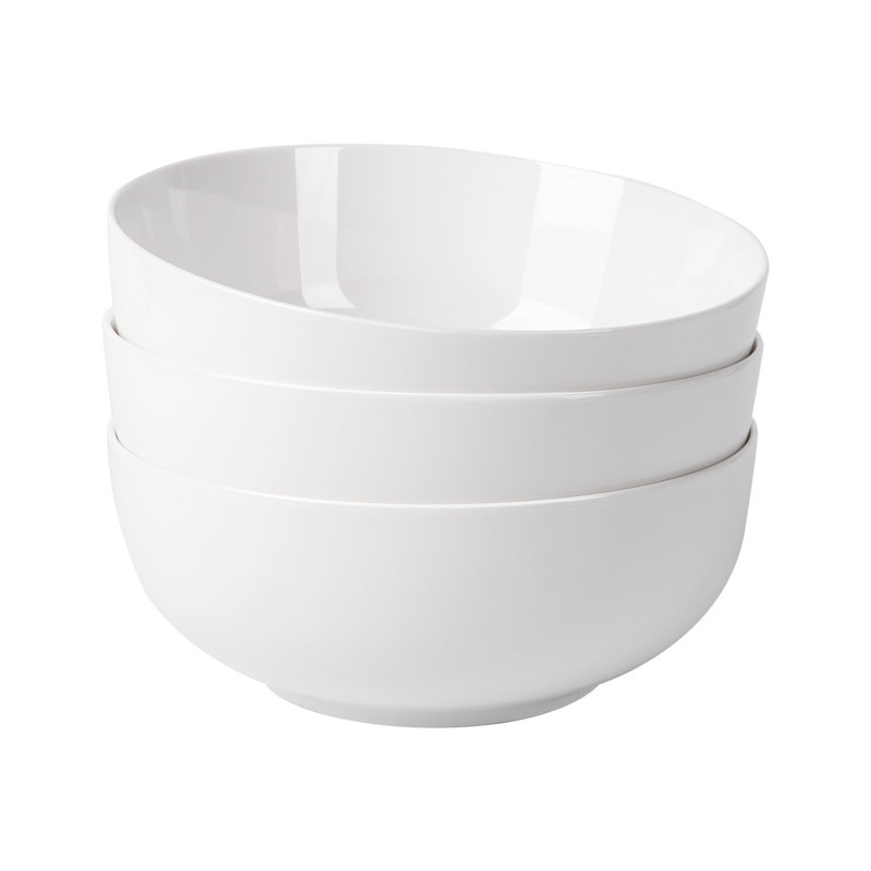 Ensemble de bols en porcelaine blanche de 64 onces, 64 oz