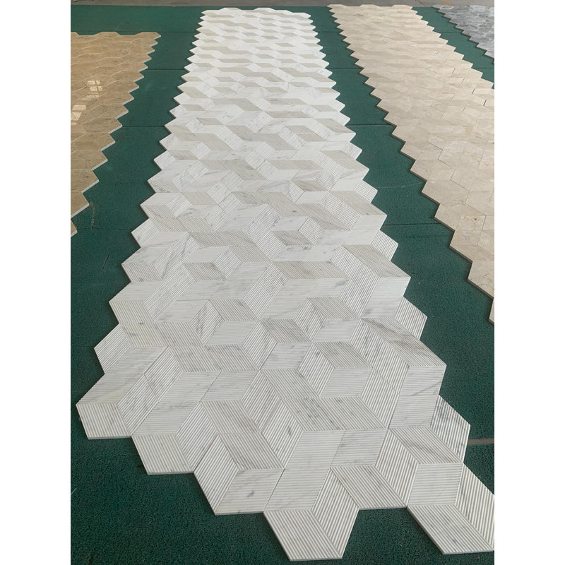 Carreau de marbre hexagonal