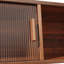 Tall Kitchen Cabinet with Glass Sliding Doors – Vintage Storage, 174.5cm-997820154