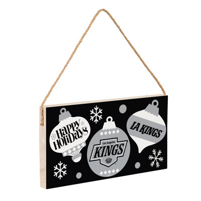 Los Angeles Kings 6 x 11  Holiday Wood Wall Sign