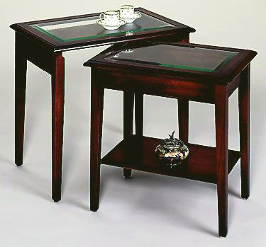 Tarporley Glass Top 2 Piece Nest of Tables