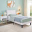 Ensemble de chambre à coucher rembourrée blanche (ensemble de 3)-1469293590