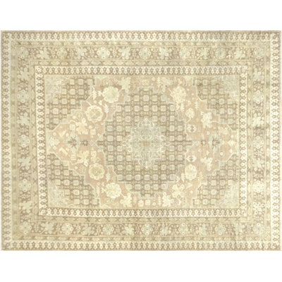 OverSize One-of-a-Kind 12'3" X 15'7" 1960s Wool Area Rug in